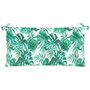 Voir la diapositive 2 : VIDAXL Coussin de banc de jardin motif de feuilles 100x50x7 cm