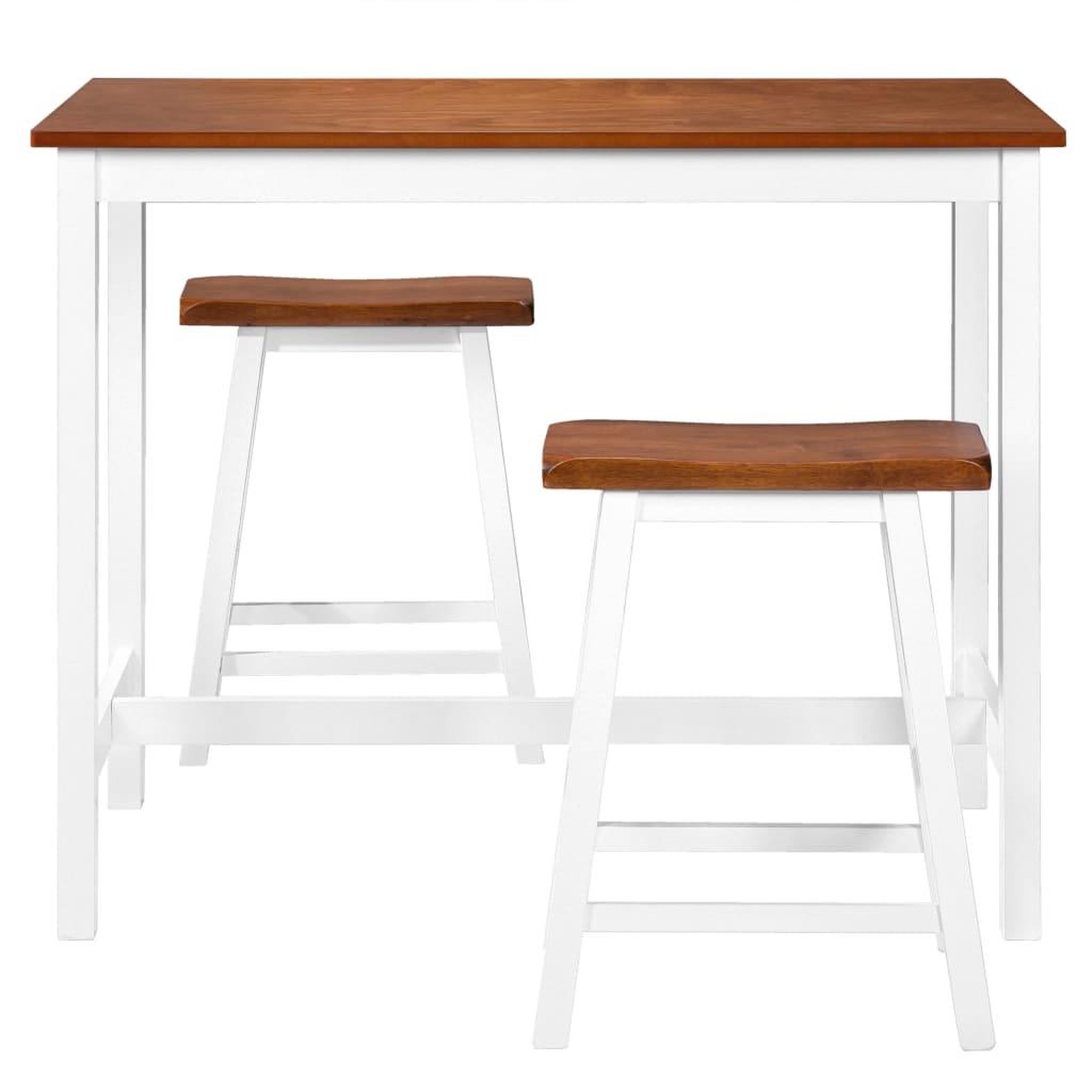 Voir la diapositive 4 : VIDAXL Table de bar et tabouret 3 pcs bois massif