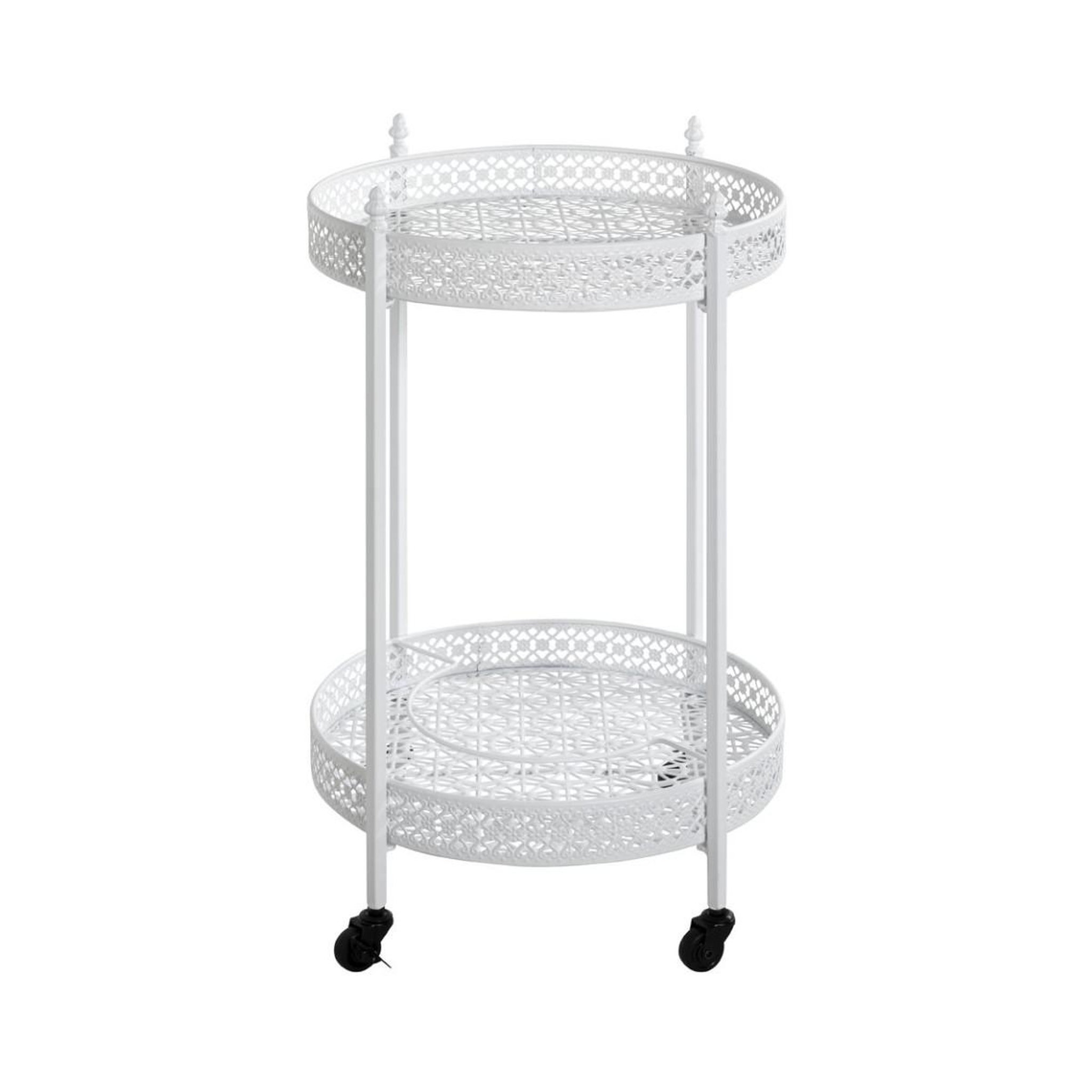 Voir la diapositive 2 : Paris Prix Desserte de cuisine ronde  ulika  74cm blanc
