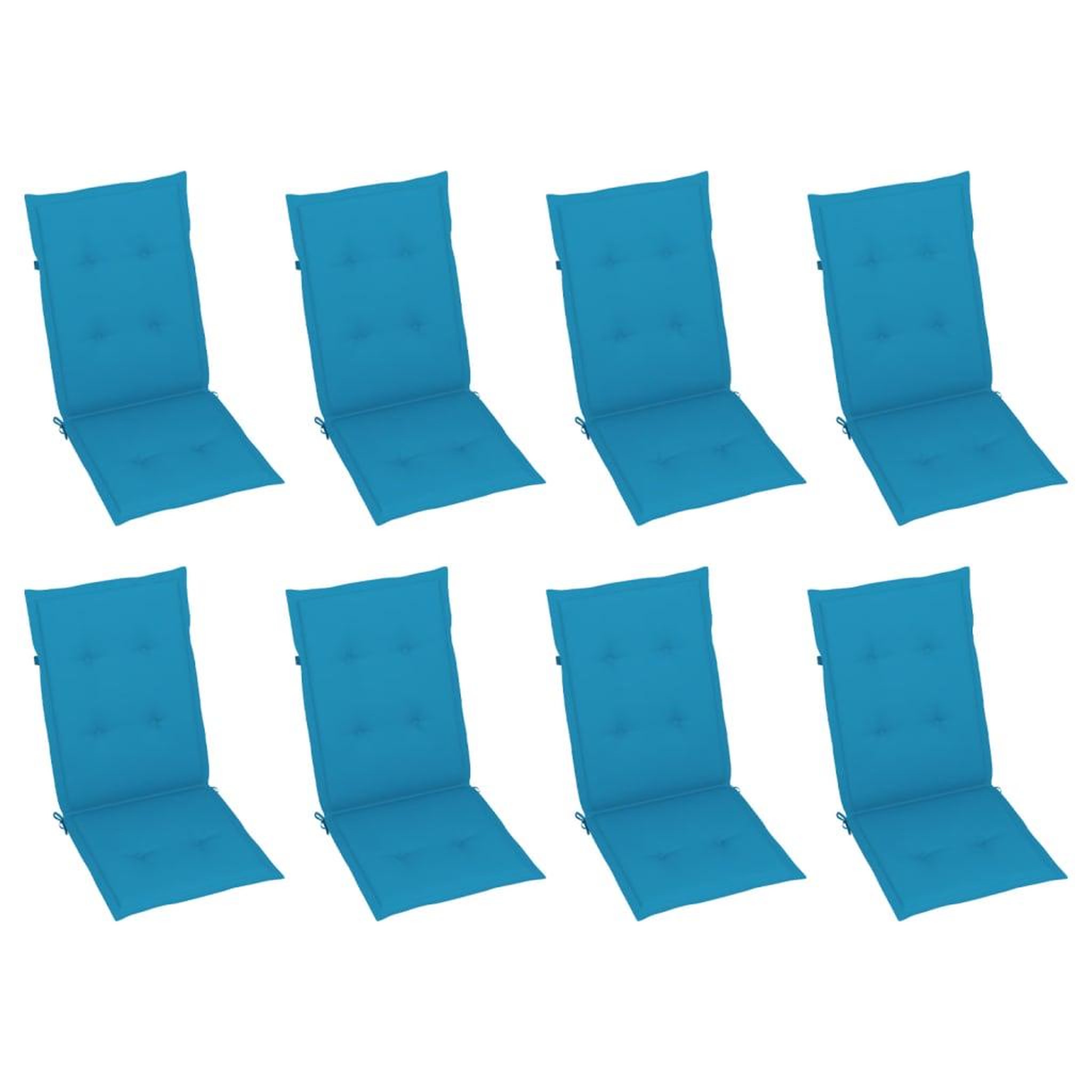 Voir la diapositive 3 : VIDAXL Chaises inclinables de jardin et coussins lot de 8 Gris Acacia