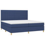 Voir la diapositive 3 : VIDAXL Sommier a lattes de lit et matelas et LED Bleu 200x200 cm Tissu