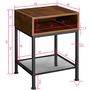 Voir la diapositive 4 : tectake Table de chevet Style industriel 405 x 405 x 525 cm