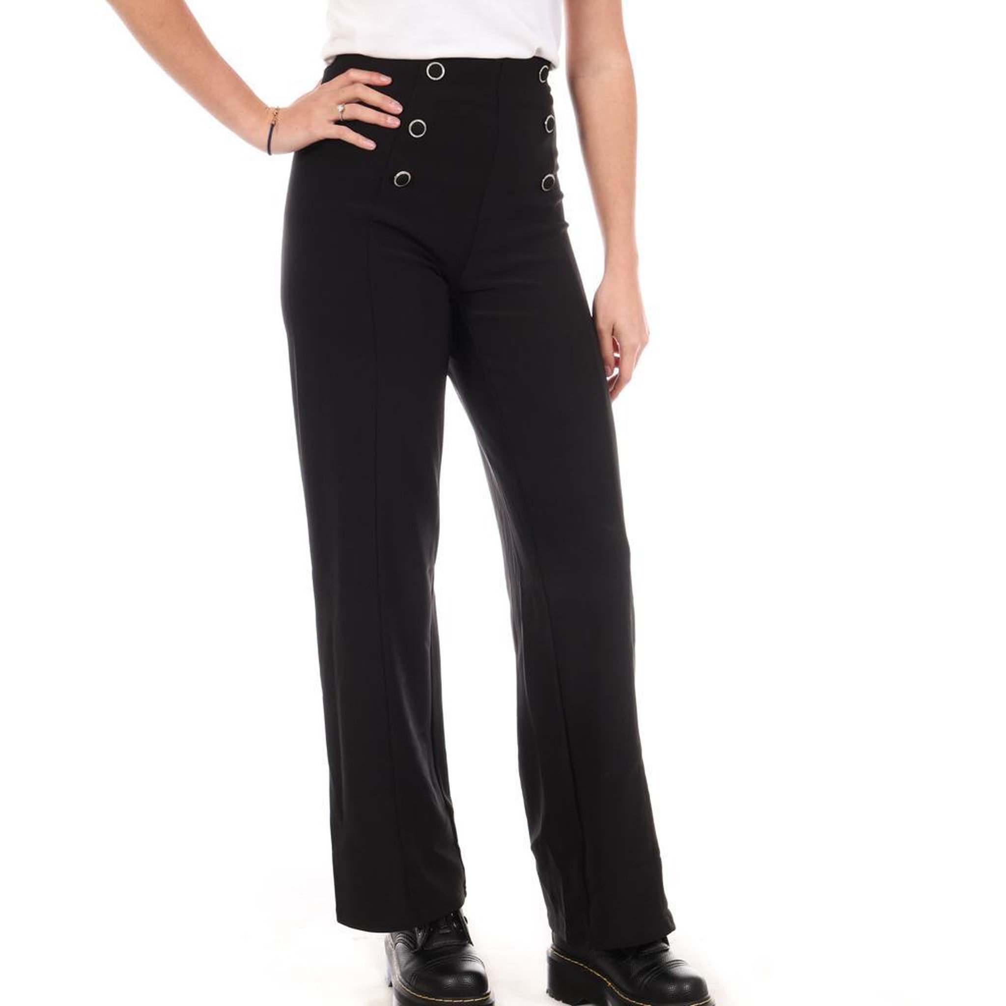 Voir la diapositive 1 : MONDAY PREMIUM Pantalon Noir Femme Monday Premium 0088