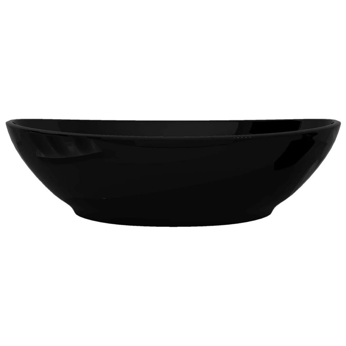 VIDAXL Lavabo ovale Ceramique 40 x 33 cm Noir
