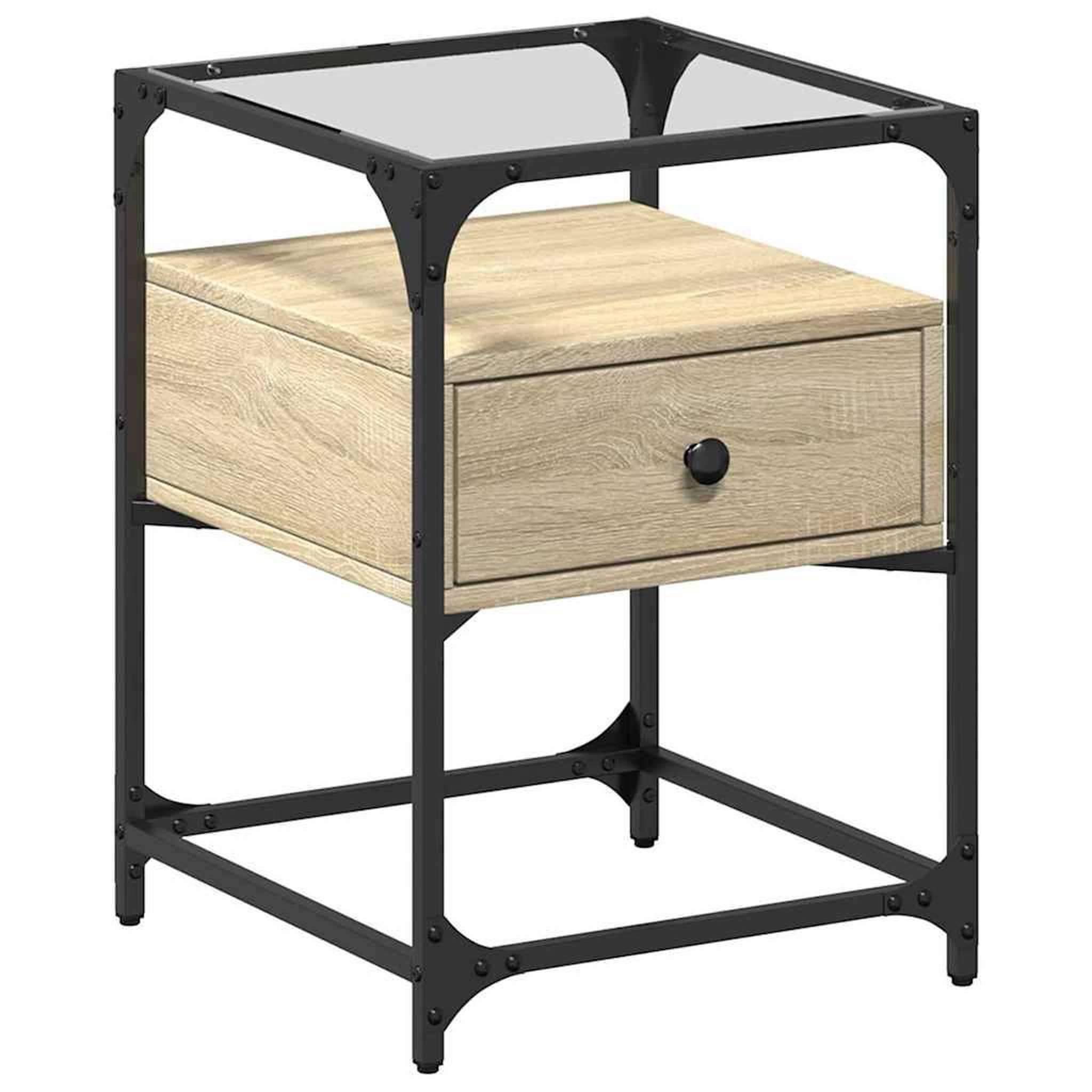 Voir la diapositive 5 : VIDAXL Tables de chevet 2 pcs chene sonoma 40x40x55 cm bois ingenierie