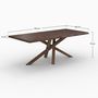 Voir la diapositive 4 : Rendez vous déco Table rectangulaire en bois d'hévéa massif foncé 8 personnes - Robin