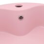 VIDAXL Lavabo de luxe avec trop-plein Rose mat 36x13 cm Ceramique