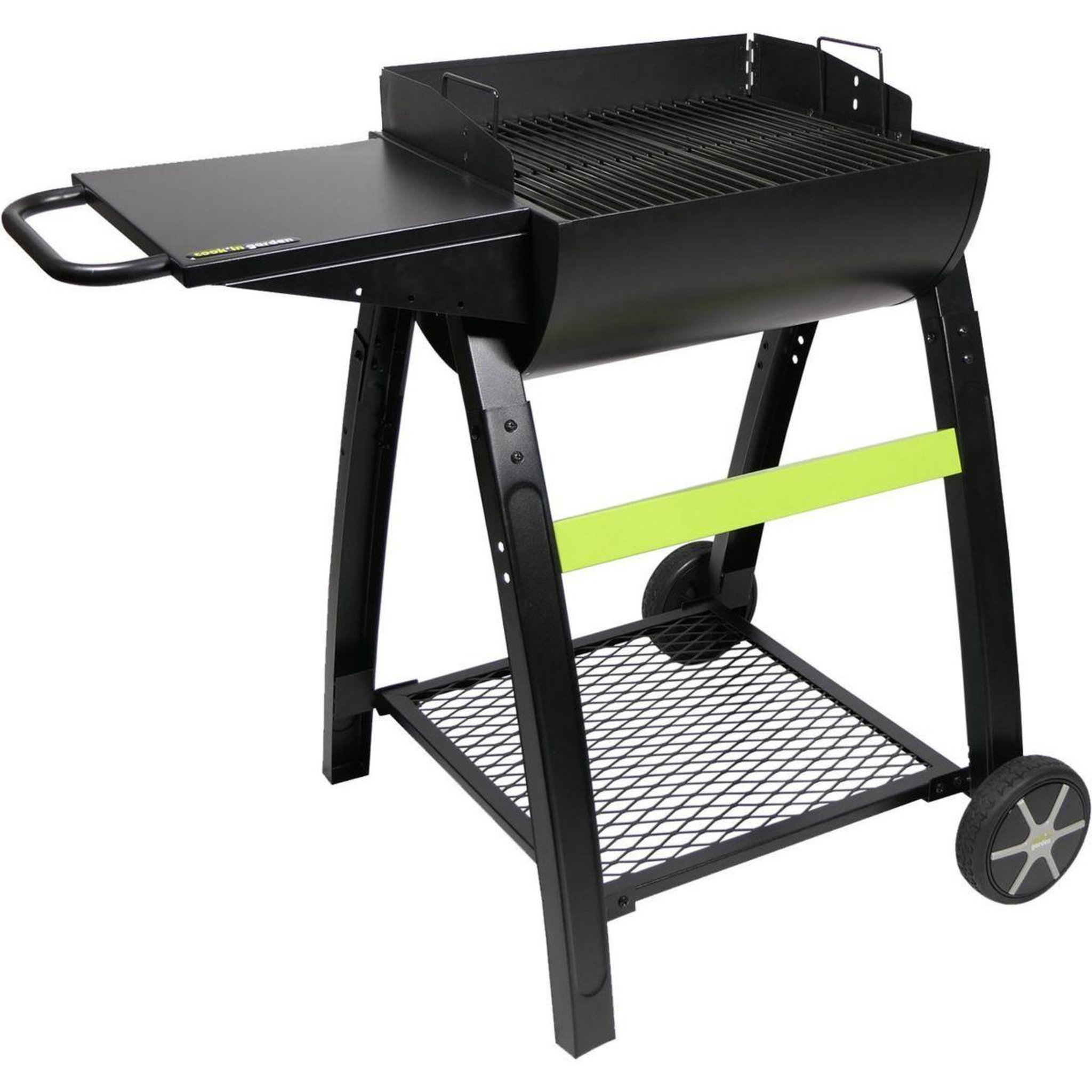 Cook'In Garden Barbecue charbon tonino 50 noir sur chariot 50 cm