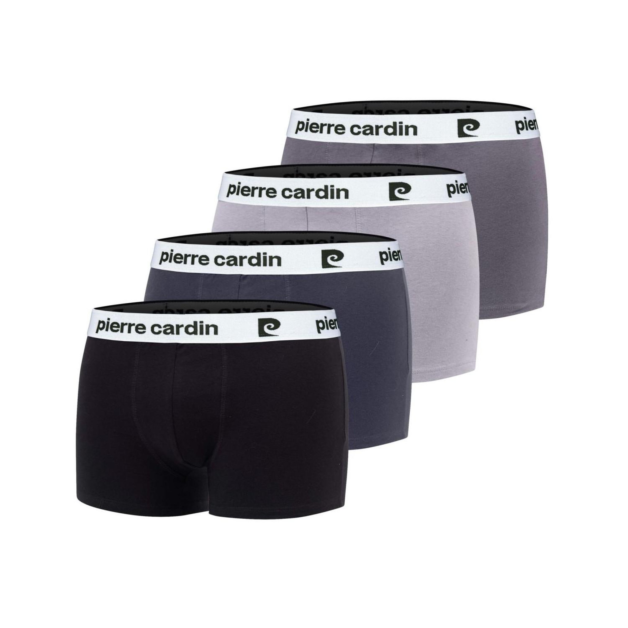 Voir la diapositive 1 : PIERRE CARDIN Lot de 4 boxers homme en coton Classic