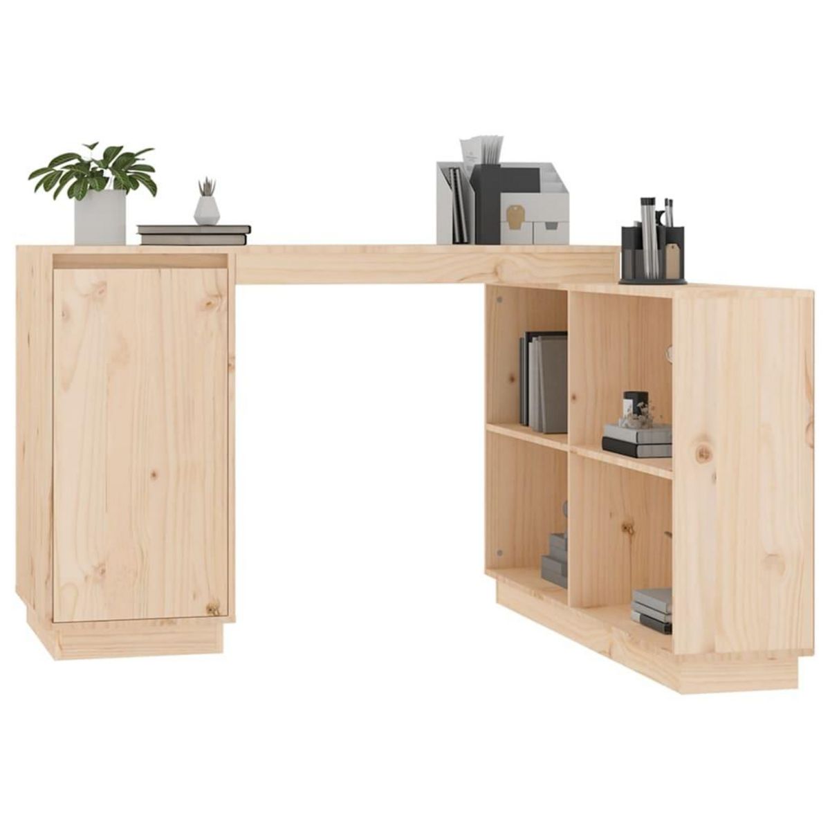 VIDAXL Bureau 110x50x75 cm Bois massif de pin