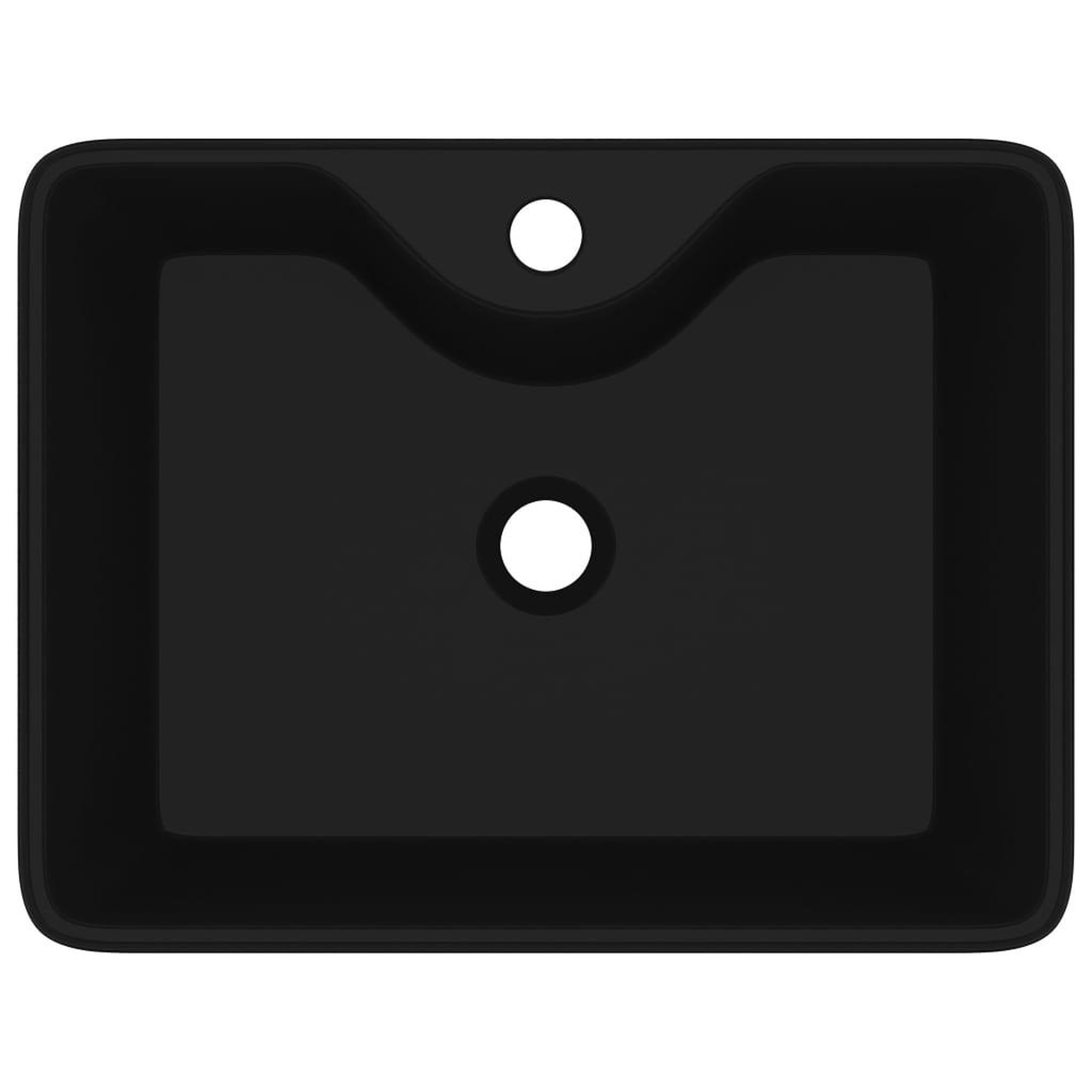 Voir la diapositive 4 : VIDAXL Vasque carree a trou pour robinet ceramique Noir pour salle de bain