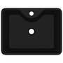 Voir la diapositive 4 : VIDAXL Vasque carree a trou pour robinet ceramique Noir pour salle de bain