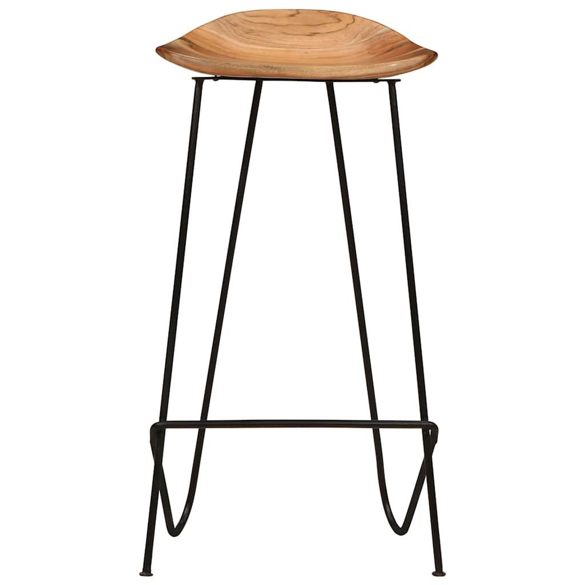 Voir la diapositive 3 : VIDAXL Tabourets de bar lot de 2 bois d'acacia massif