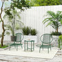 Voir la diapositive 2 : OUTSUNNY Ensemble salon de jardin design Acapulco 2 personnes 3 pièces acier PE filaire vert