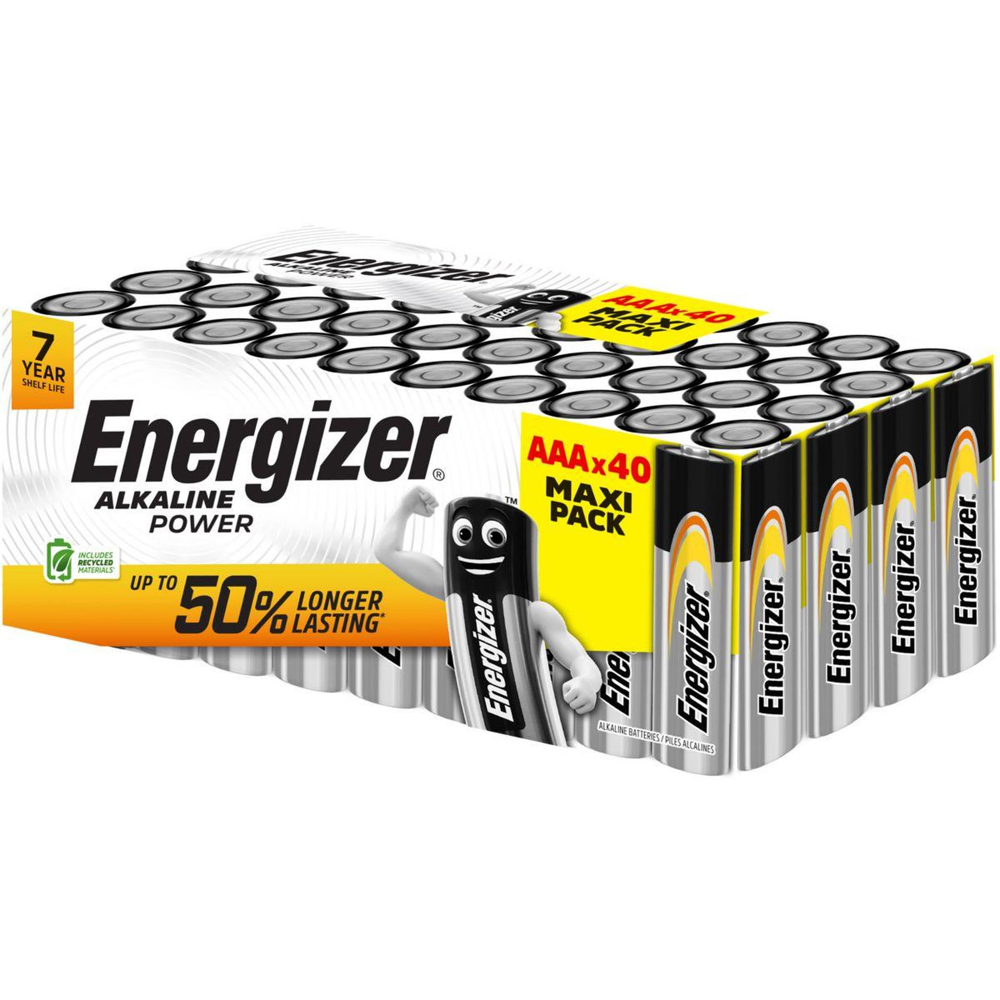 Energizer Pile alkaline power x40 piles aaa