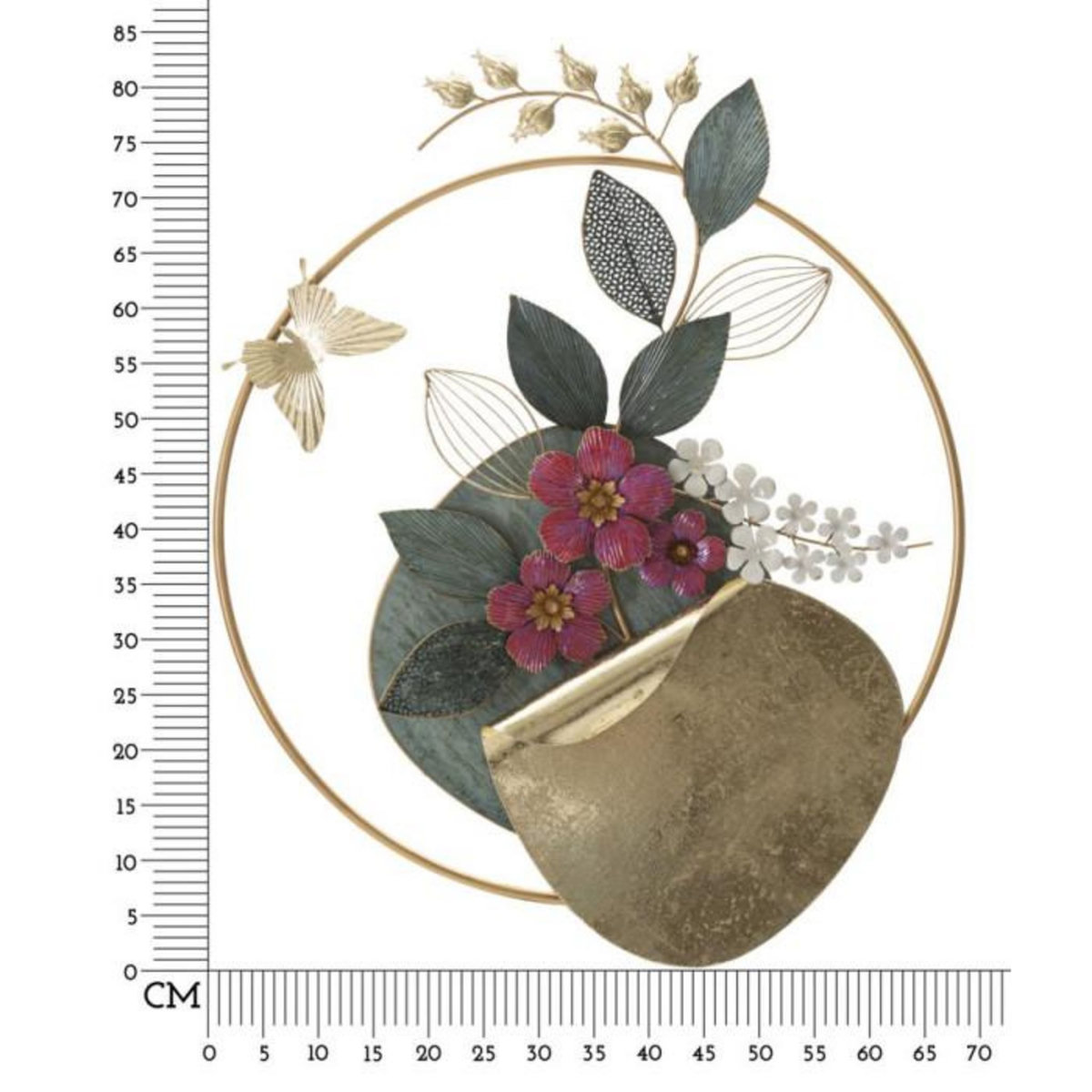 Paris Prix Décoration Murale Ronde en Métal  Gard  74cm Multicolore