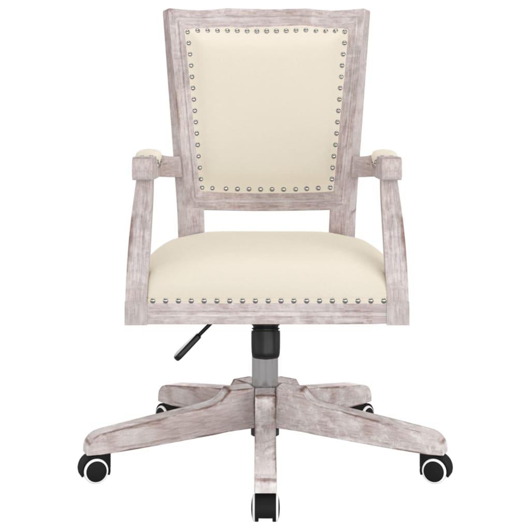 Voir la diapositive 3 : VIDAXL Chaise de bureau pivotante lin