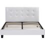 Voir la diapositive 4 : Habitat et Jardin Lit double en pvc  Julia  - 140 x 190 cm - Blanc