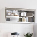 VIDAXL Armoire murale de cuisine avec étagère acier inoxydable