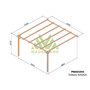 Voir la diapositive 2 : JARDIDECO Pergola adossée en bois massif Orléans 420 x 420 cm - Maderland