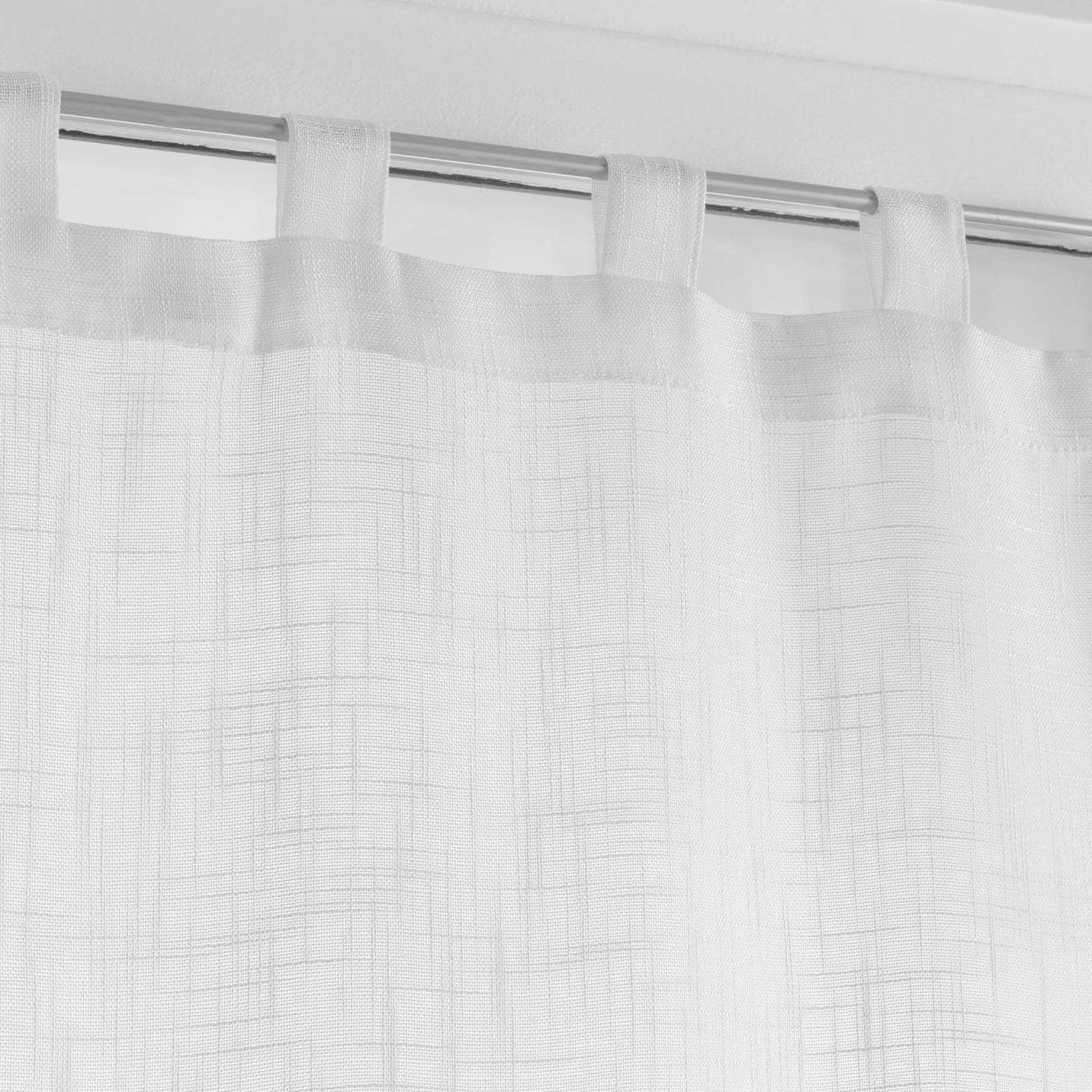Voir la diapositive 2 : Douceur d'Intérieur Paire de voilages à passants  haltona  45x120cm blanc