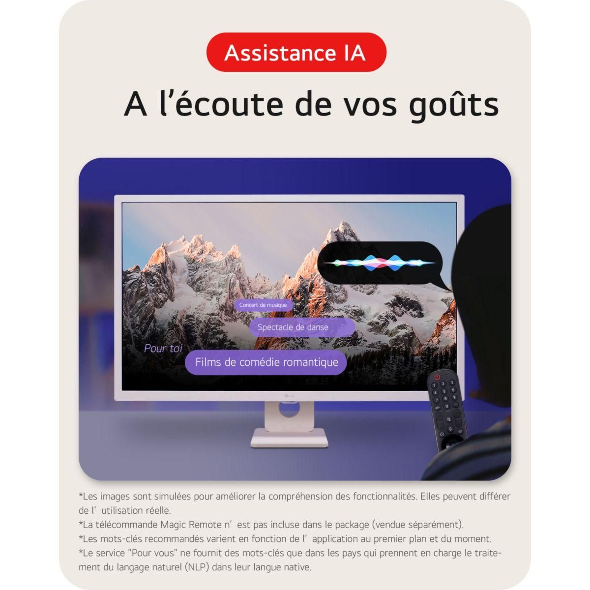 LG Ecran PC Smart Moniteur 32SR50F-W Plat 32'' IPS