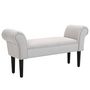 Voir la diapositive 1 : HOMCOM Banc banquette design contemporain accoudoirs courbés grand confort 102L x 31l x 51H cm gris clair