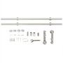 Voir la diapositive 4 : VIDAXL Kit fixation porte coulissante 183 cm Acier inoxydable Argente