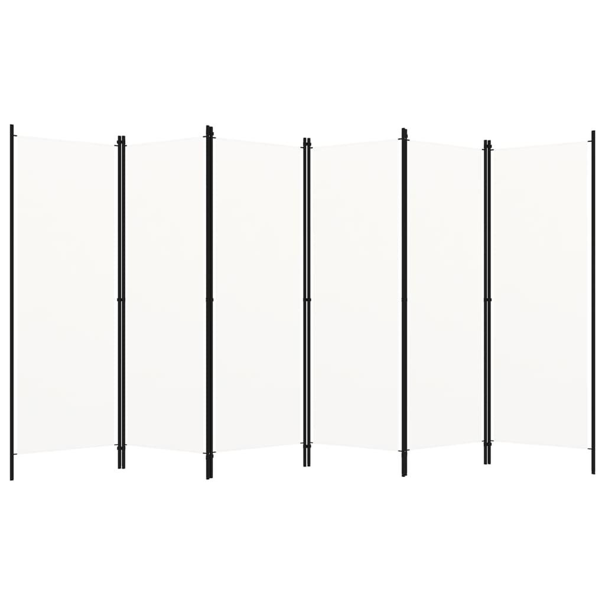 Voir la diapositive 1 : VIDAXL Cloison de separation 6 panneaux Blanc 300x180 cm