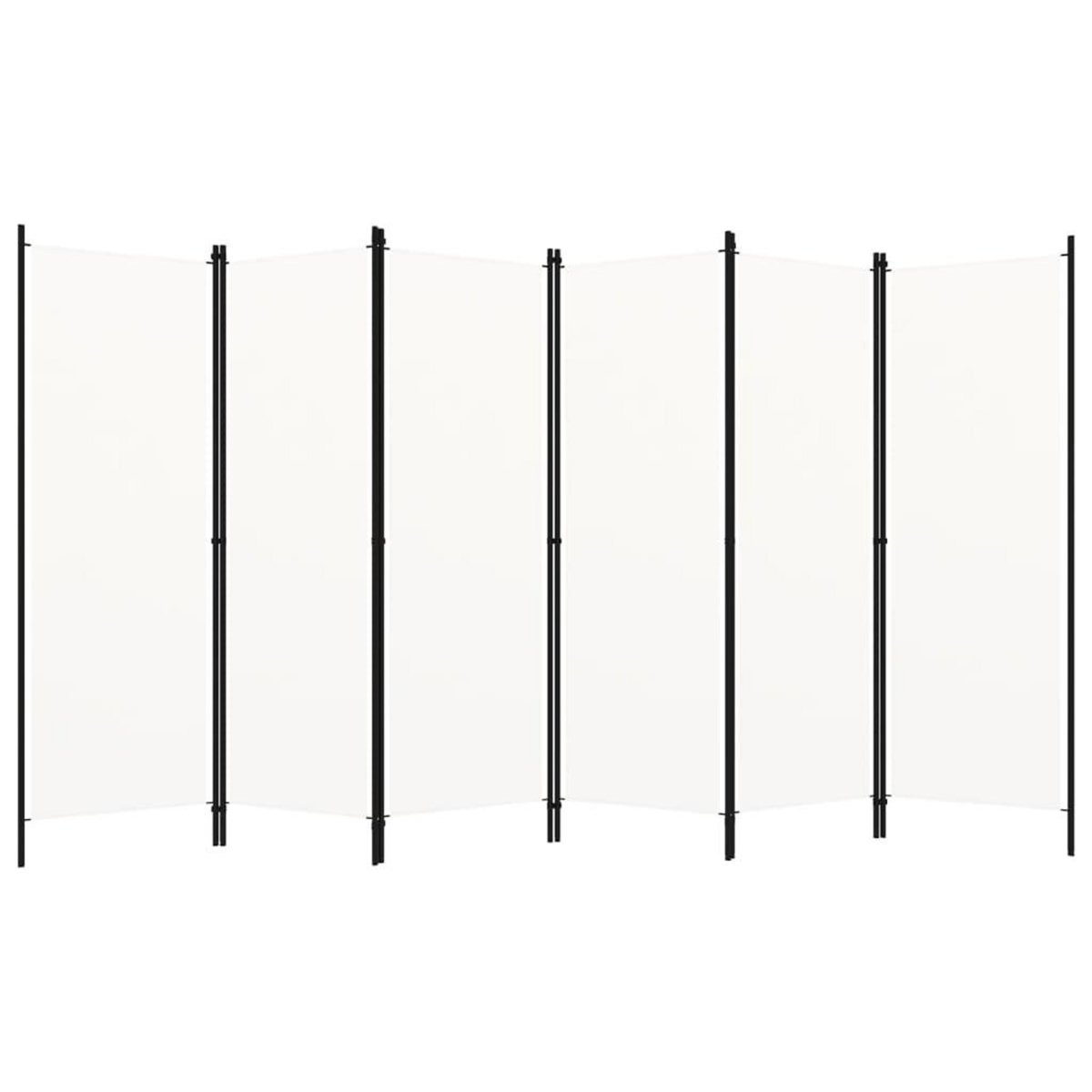 VIDAXL Cloison de separation 6 panneaux Blanc 300x180 cm
