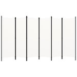VIDAXL Cloison de separation 6 panneaux Blanc 300x180 cm