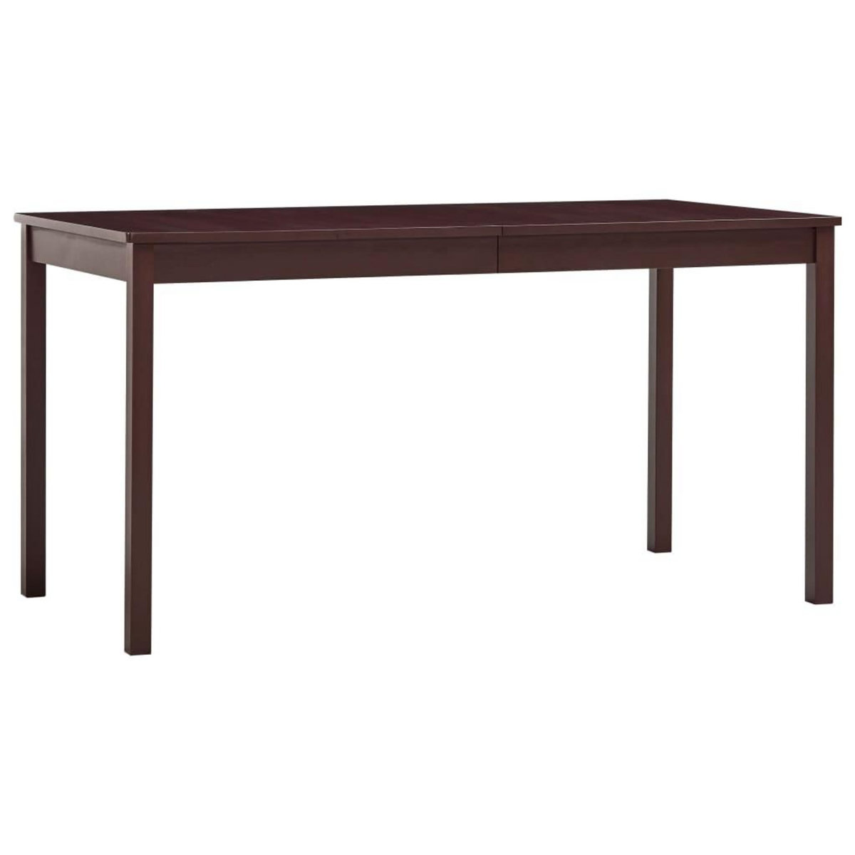 VIDAXL Table a manger Marron fonce 140x70x73 cm Bois de pin