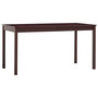 Voir la diapositive 1 : VIDAXL Table a manger Marron fonce 140x70x73 cm Bois de pin