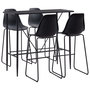 Voir la diapositive 1 : VIDAXL Ensemble de bar 5 pcs Plastique Noir