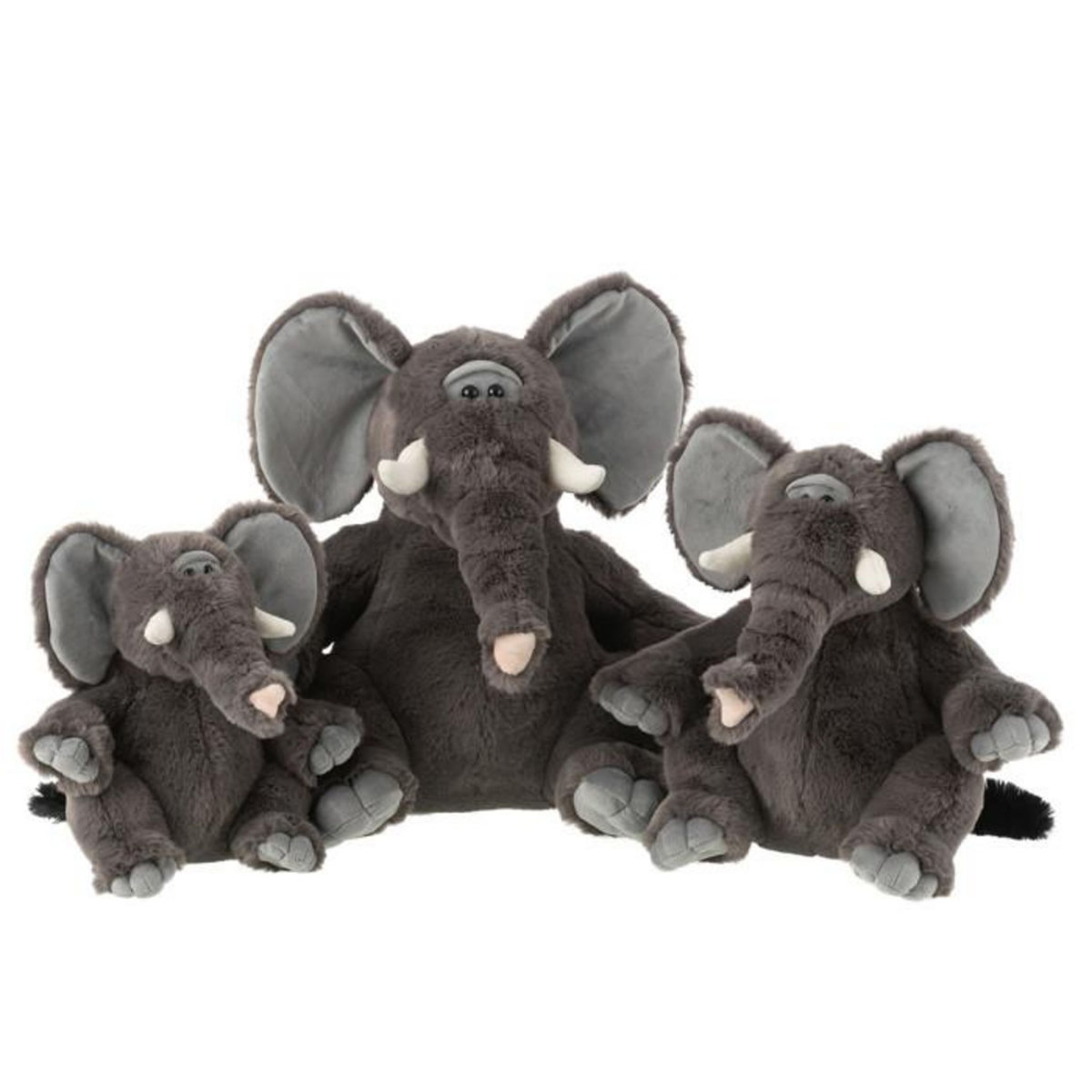 Paris Prix Peluche Éléphant  Trompe  30cm Gris