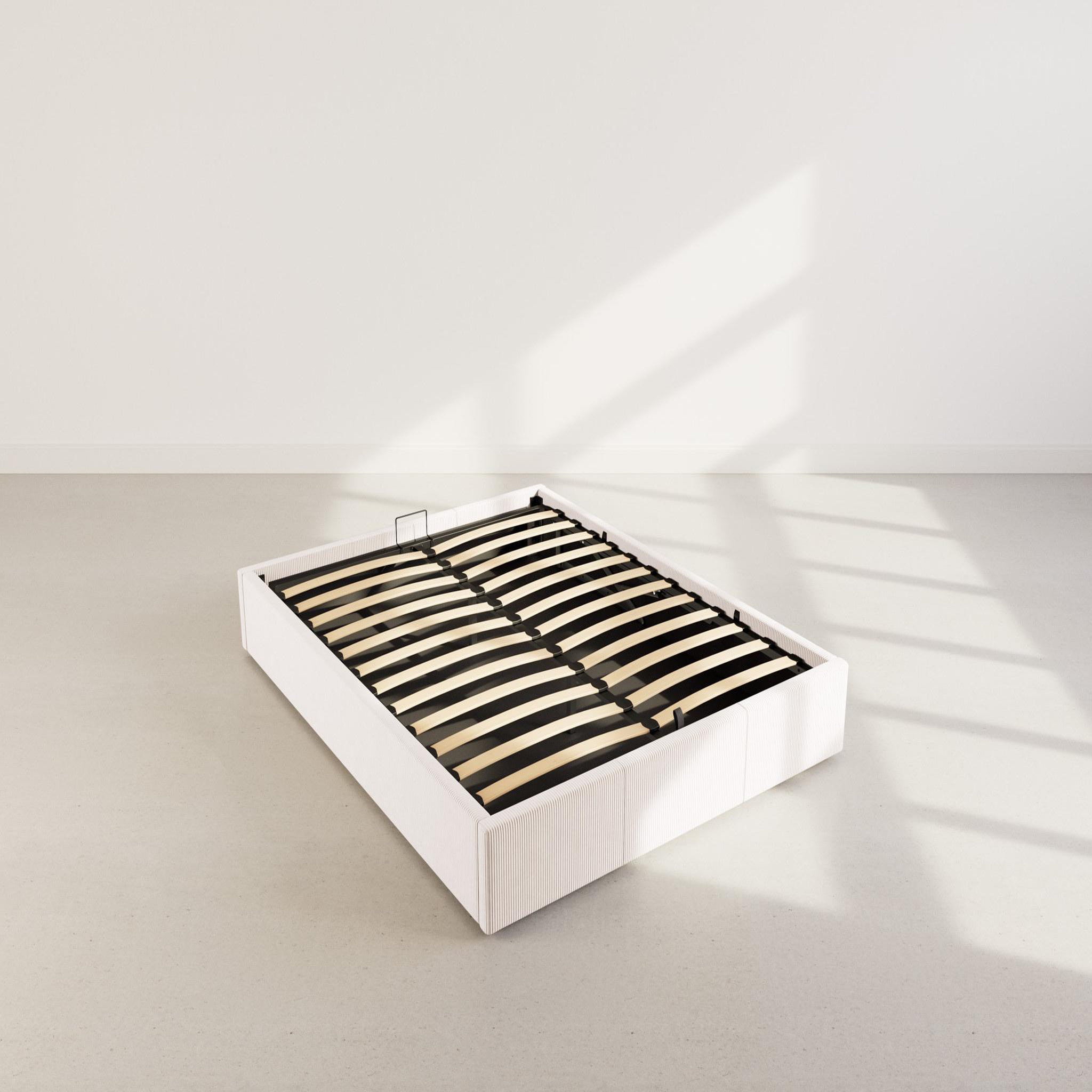 Voir la diapositive 5 : BEST MOBILIER Isa - lit coffre - 160x200 cm - en velours côtelé