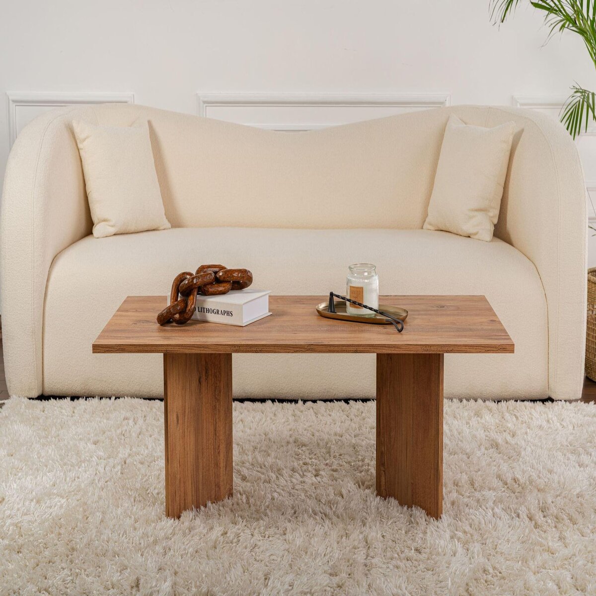 Habitat et Jardin Table basse en bois  Sabin  - 60 x 119 x 40 cm - Pin atlantique