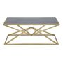 Voir la diapositive 3 : Paris Prix Table Basse Design  Pyramid  110cm Noir & Or