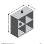 Voir la diapositive 5 : Paris Prix Étagère 4 Cases Design  Gaman  70cm Chêne