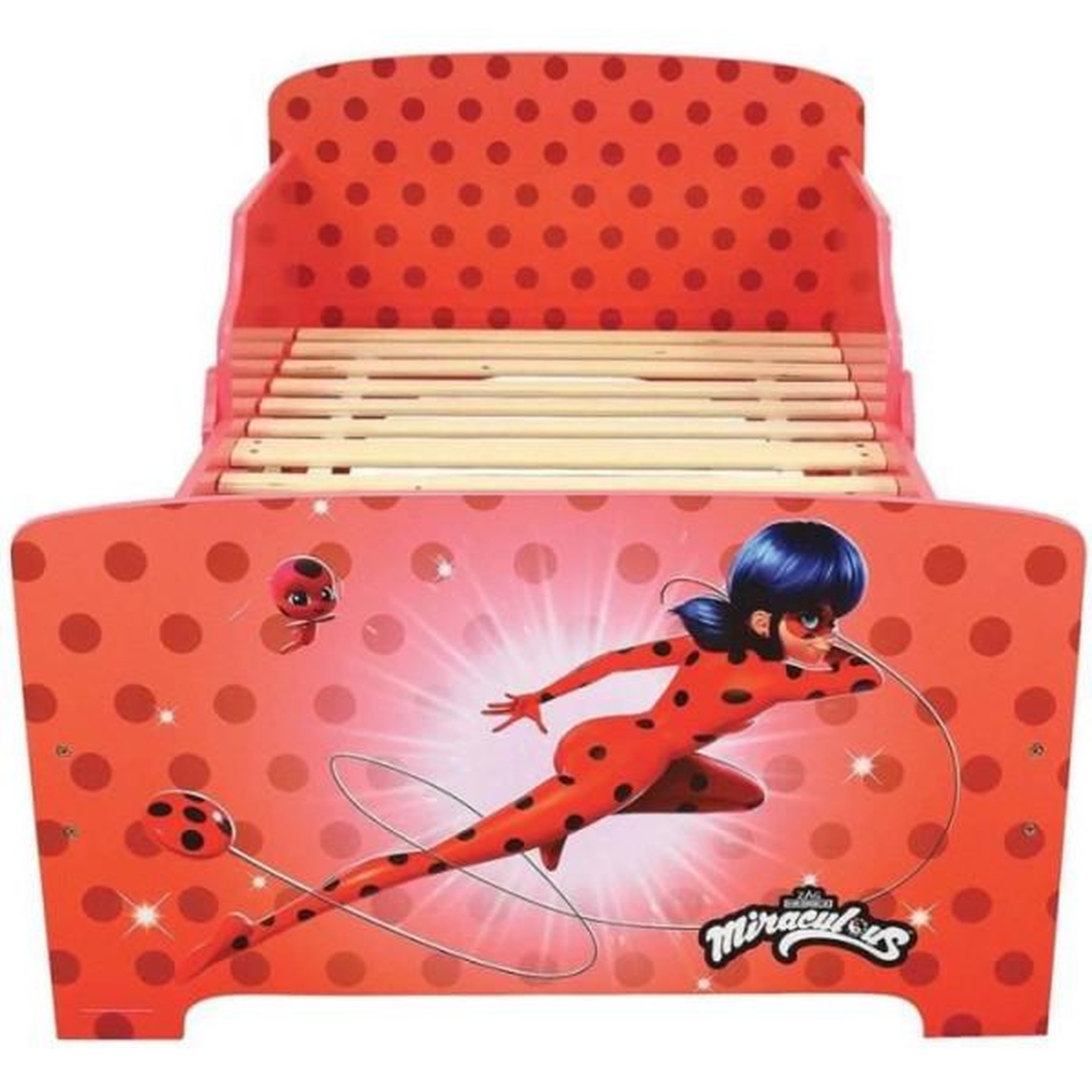 Voir la diapositive 3 : Fun House Fun house miraculous ladybug lit avec sommier a lattes 140x70 cm