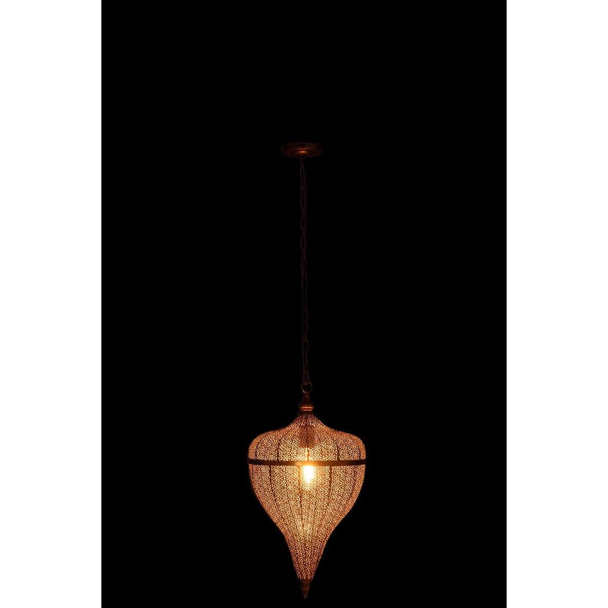 Voir la diapositive 3 : J-LINE Lampe suspension en métal  goutte  57cm or