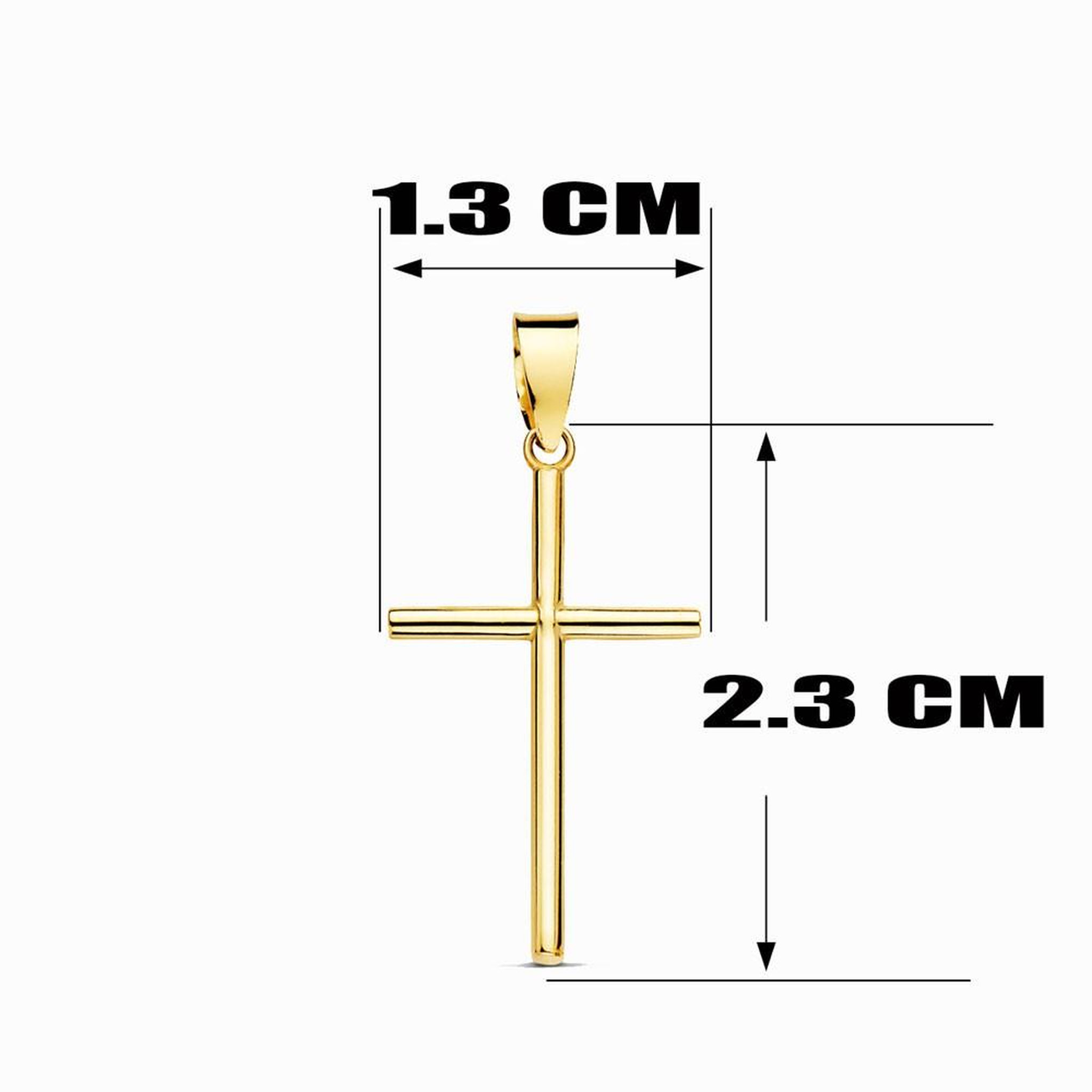 Voir la diapositive 3 : L'ATELIER D'AZUR Collier - Médaille Croix Or 18 Carats 750/000 Jaune - Chaine Dorée