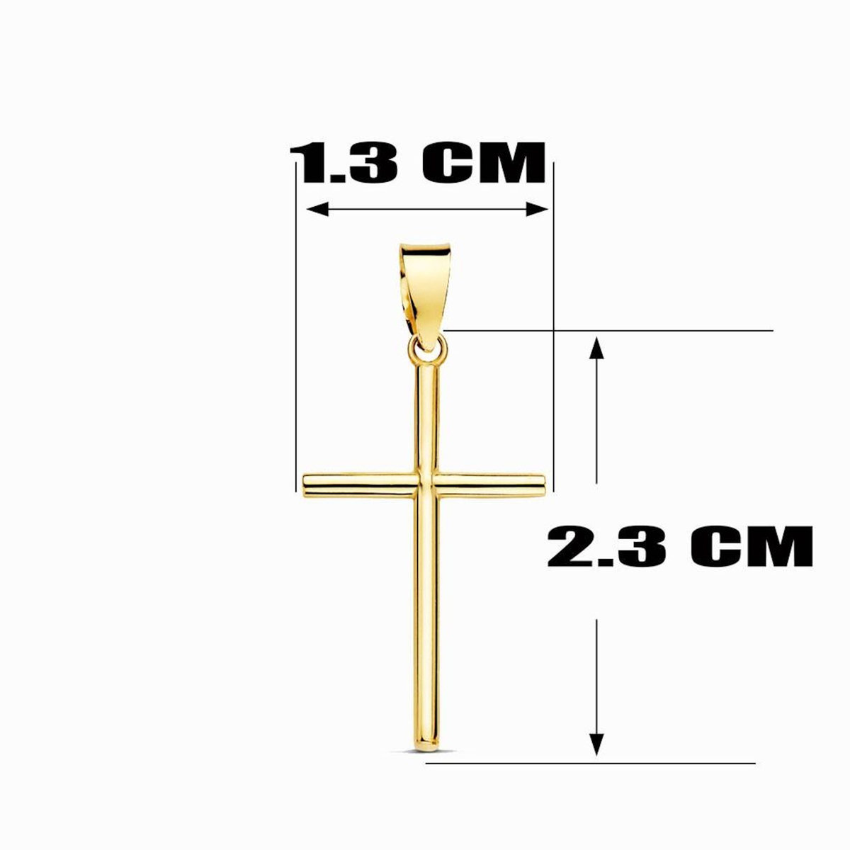 L'ATELIER D'AZUR Collier - Médaille Croix Or 18 Carats 750/000 Jaune - Chaine Dorée