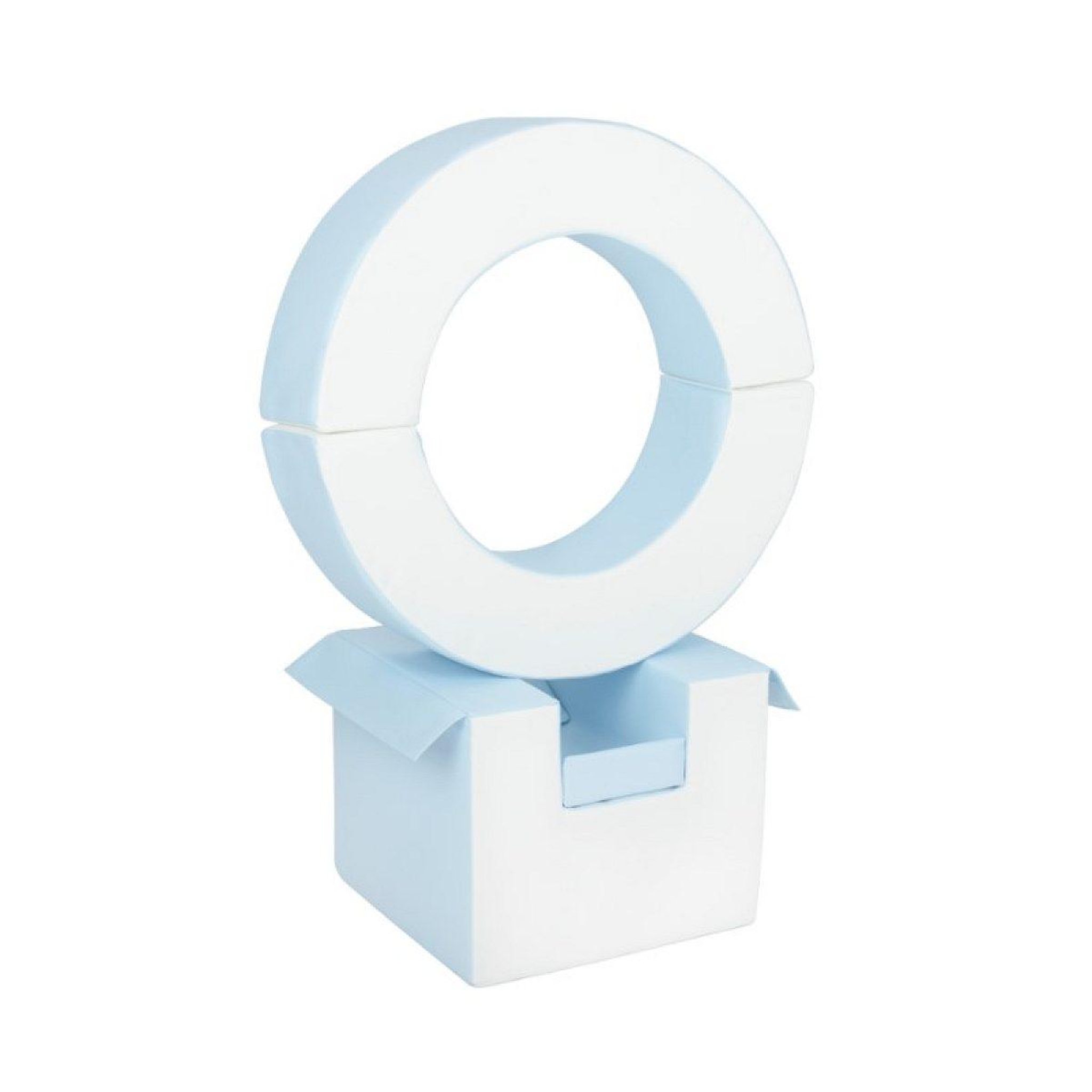 VELINDA Ensemble de cerceaux 3 blocs blanc bleu pastel