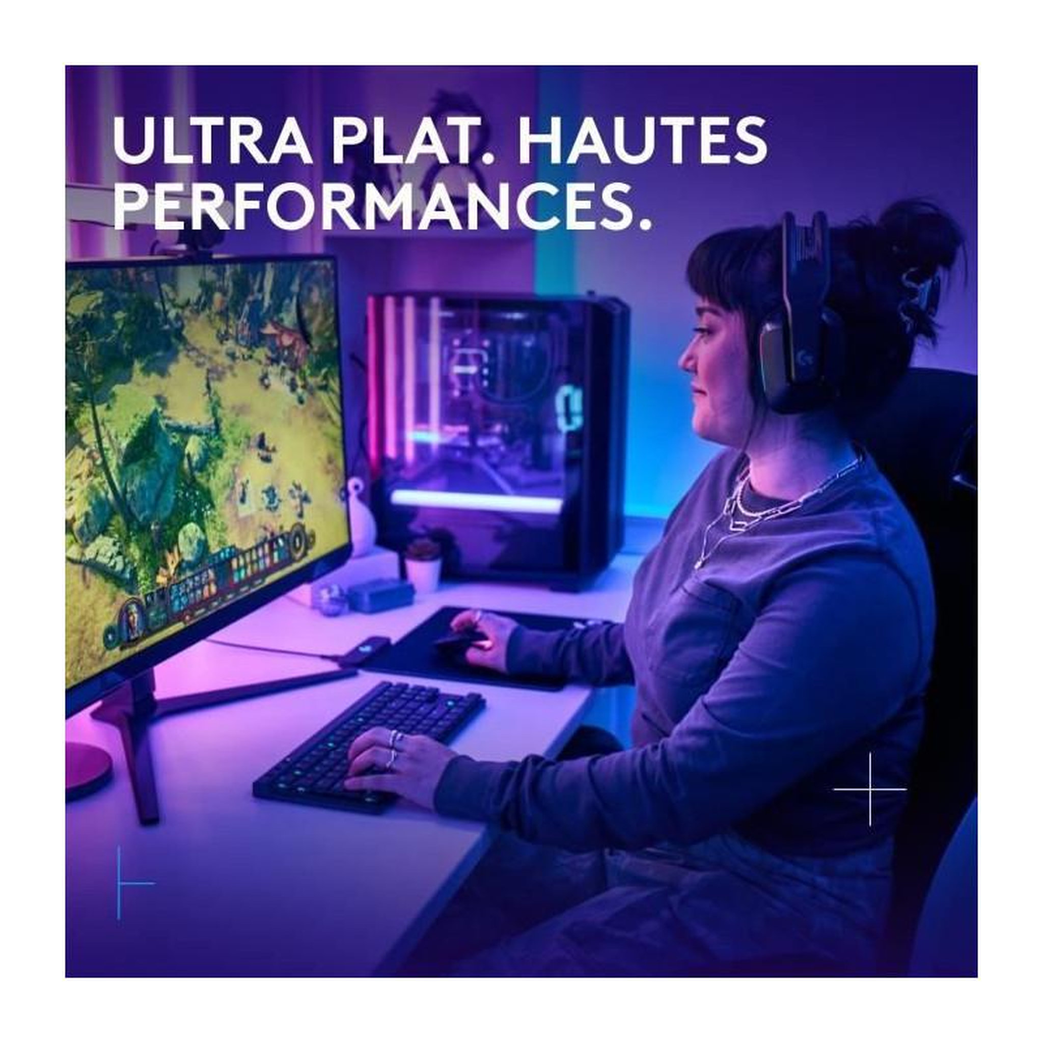 Voir la diapositive 2 : LOGITECH G Clavier Gamer - Sans fil - Logitech G - G515 TKL Lightspeed - Mécanique Linear - RGB - AZERTY - Noir