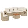 Voir la diapositive 2 : VIDAXL Salon de jardin avec coussins 7 pcs beige resine tressee