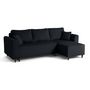 Voir la diapositive 2 : BEST MOBILIER Saphir - canapé d'angle réversible 4 places - convertible avec coffre - en velours côtelé