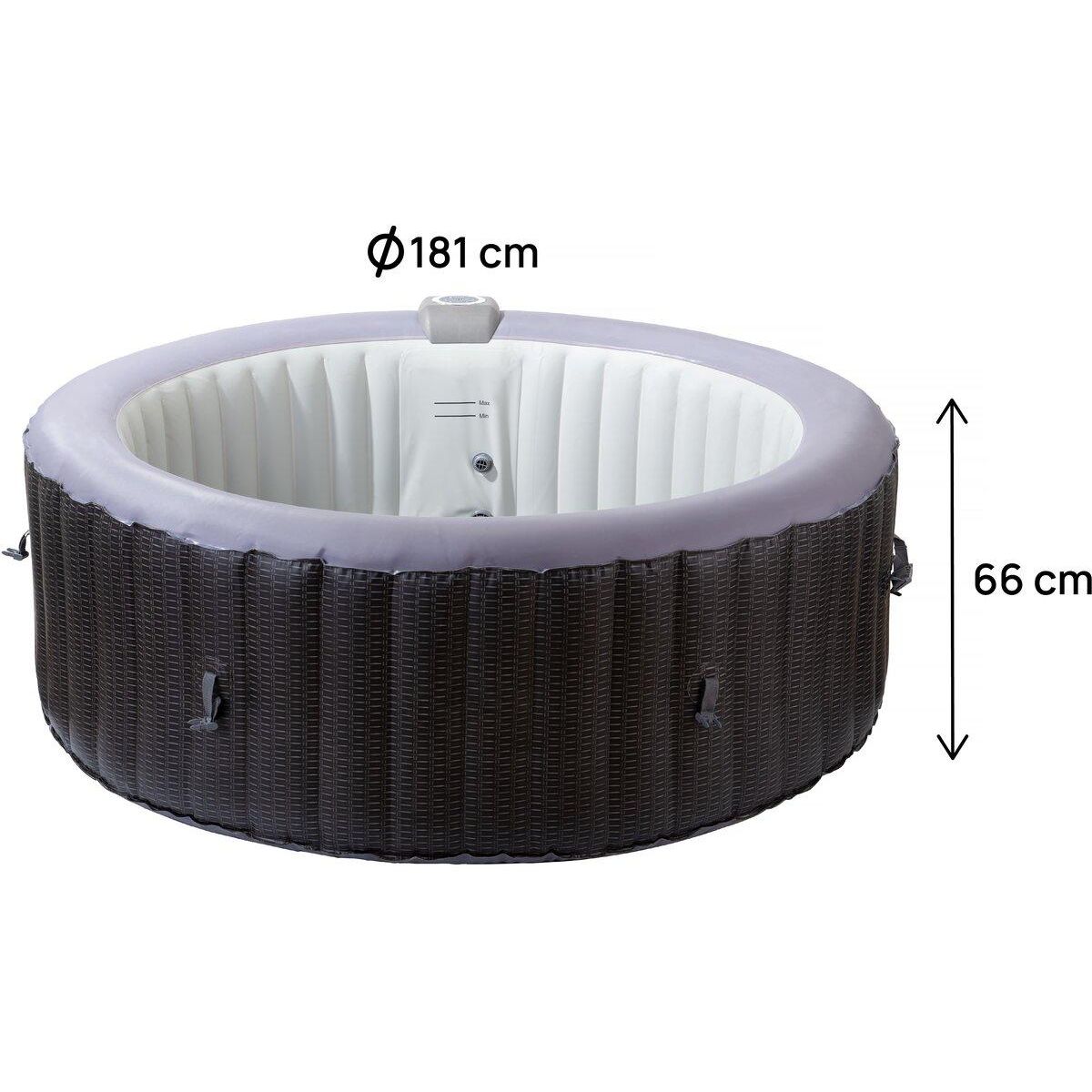 Habitat et Jardin Spa gonflable en PVC   Malaga  - 4 places - Gris