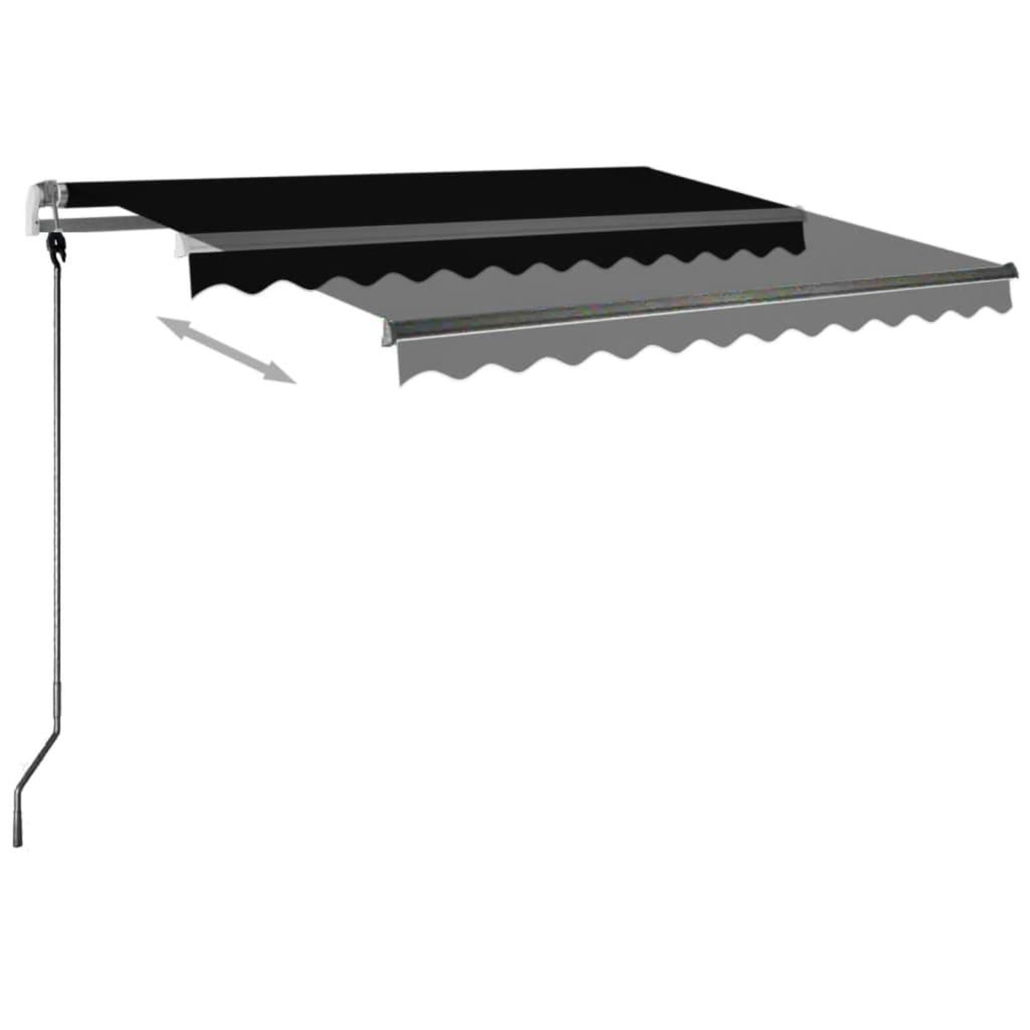 Voir la diapositive 5 : VIDAXL Auvent manuel retractable avec LED 300x250 cm Anthracite
