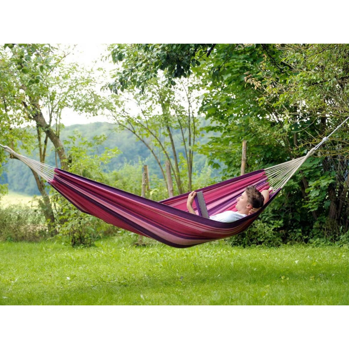 Amazonas Hamac 1 place Tahiti candy en polycoton - Amazonas